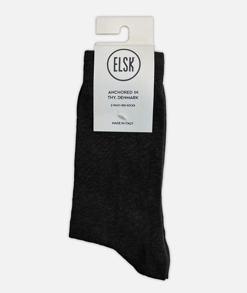 09002 | Elsk® Oak Socks. 2-Pack | Black